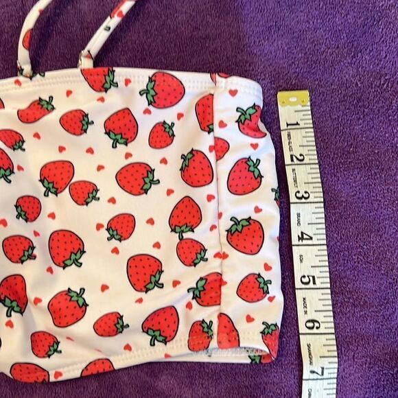 Size 4XL 3 piece strawberry print bikini top bottom coverup EUC - Picture 8 of 15